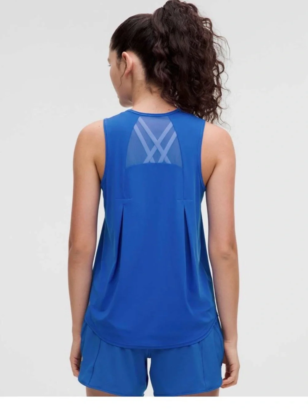 Lululemon Sculpt Tank w/mesh and pleated back